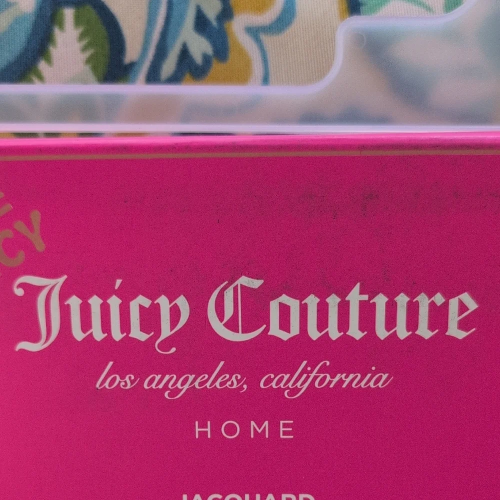 Juicy Couture Silver Jacquard Curtain with Hooks